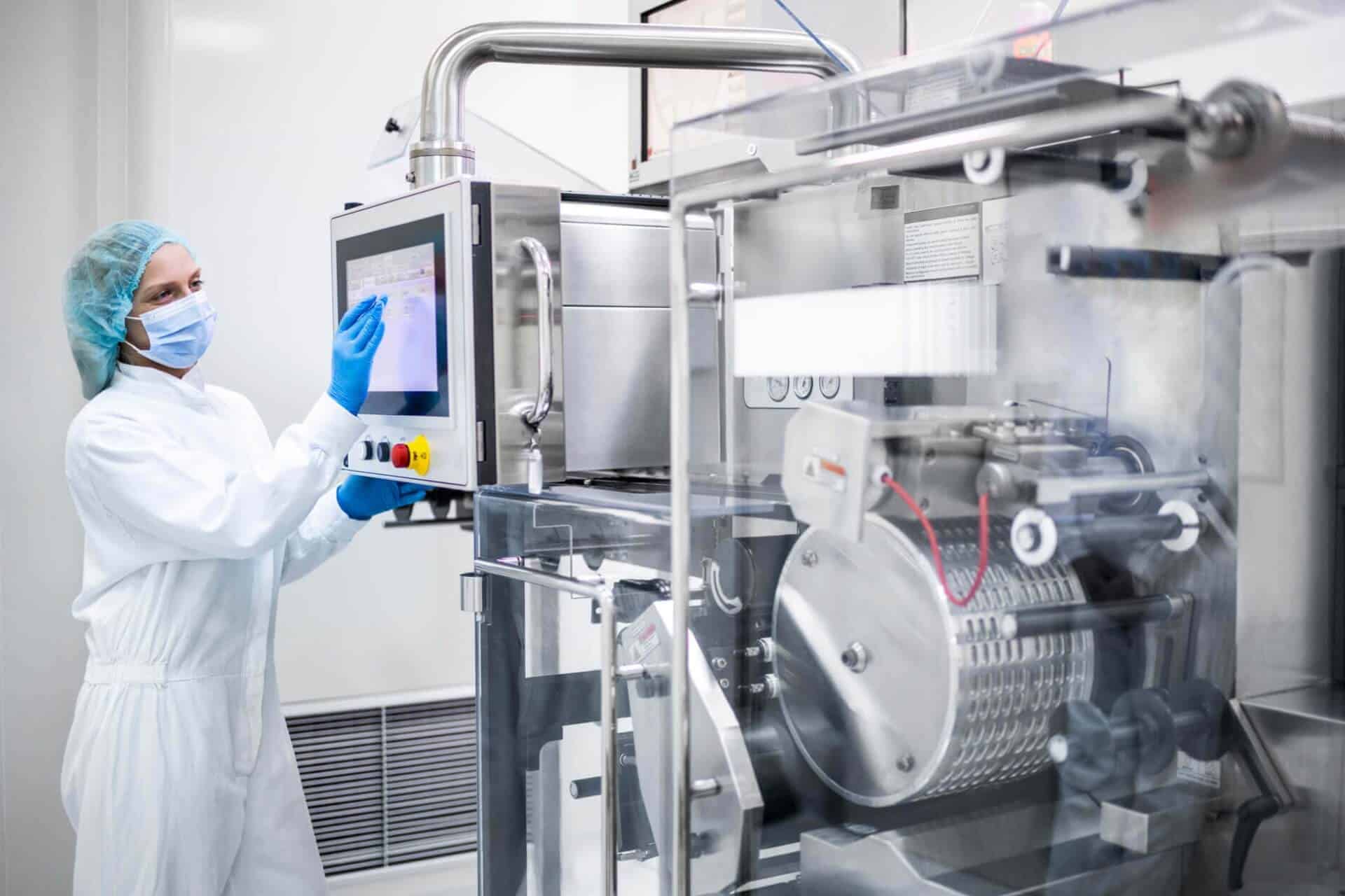 Manufacturing technician operating machinery